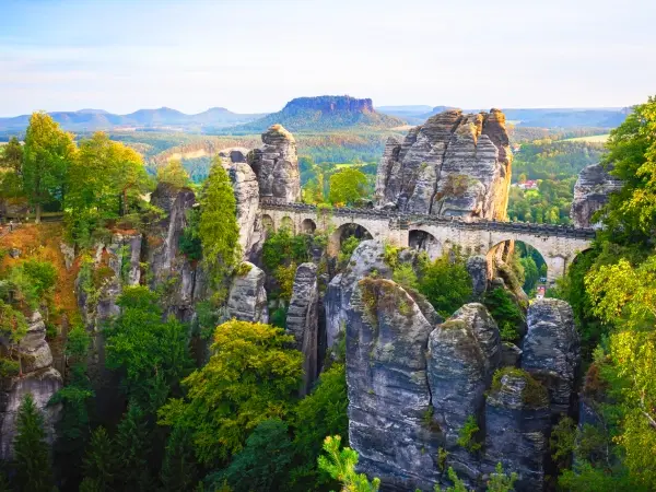 Bastei Bridge and Rock Formation